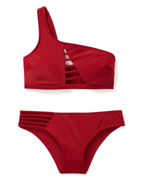 Adore Me Elle Swimwear Bikini Bottom In Dark Red