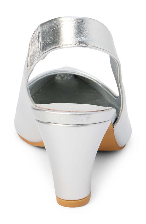 Shop Matisse Leona Slingback Pointed Toe Pump In Silver