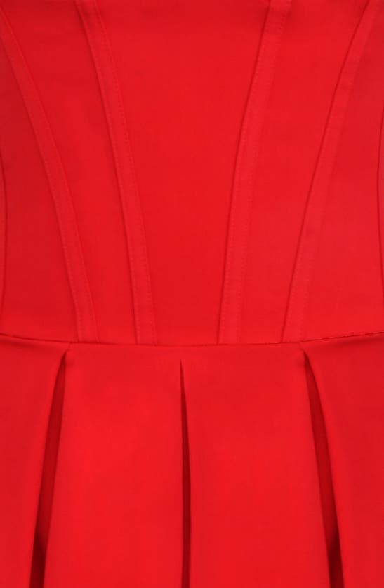 Shop House Of Cb Lady Strapless Midi Dress In Salsa