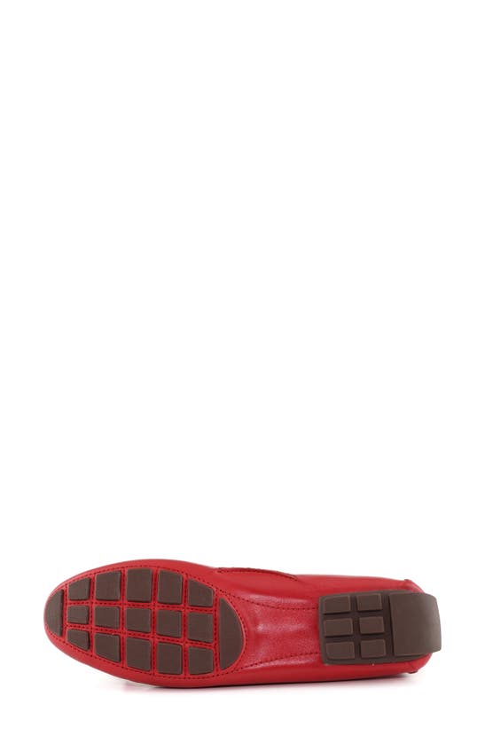 Marc Joseph New York Cherry Street Tassel Flat In Campari Nappa