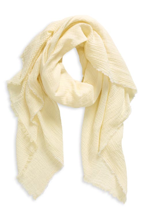 Cotton Crinkle Scarf in Yellow French Combo