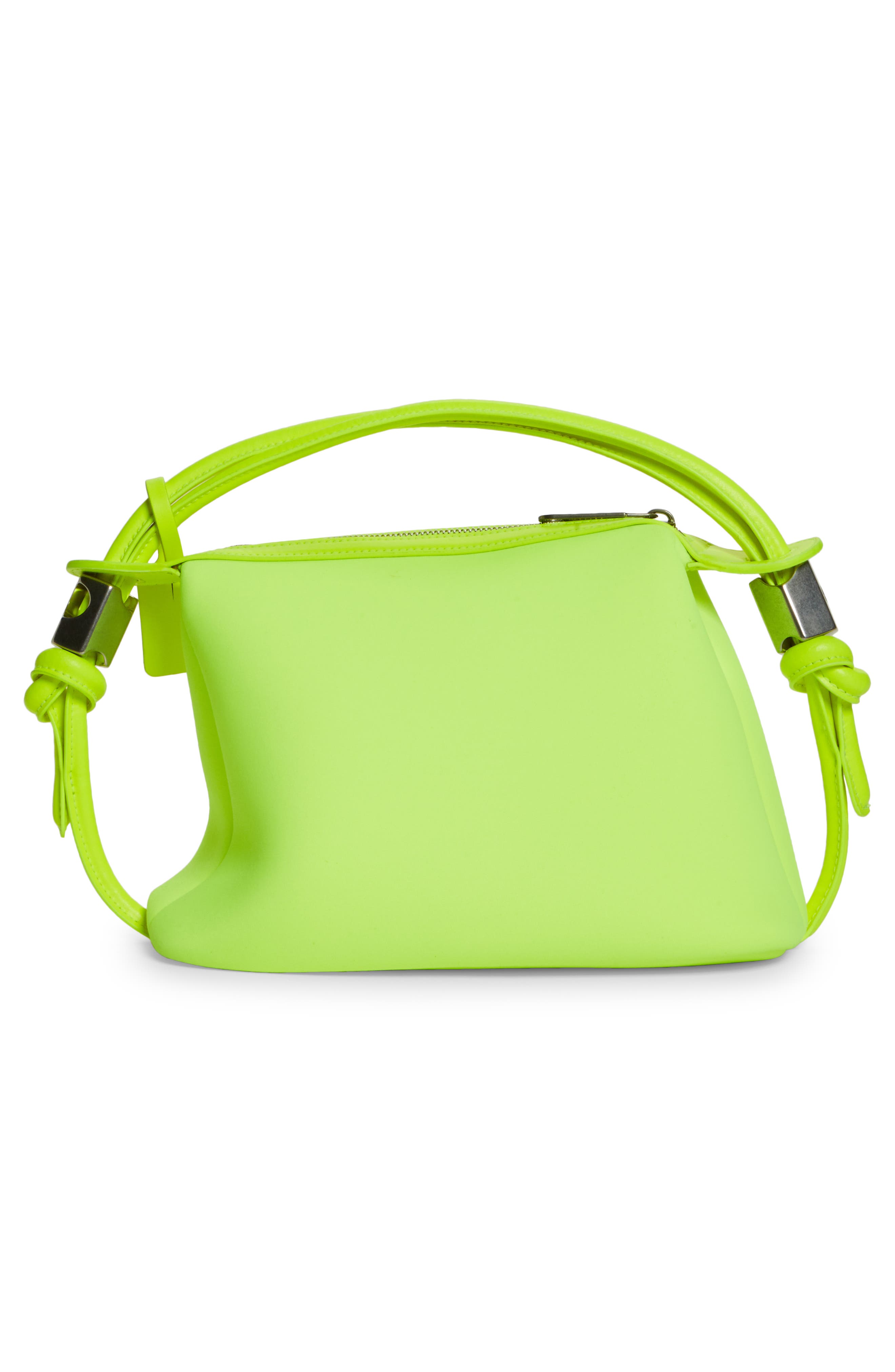 off white neon green bag