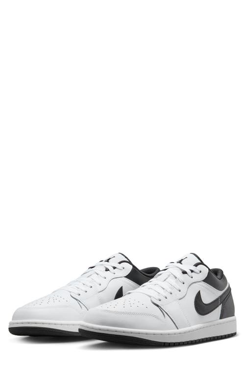 Air Jordan 1 Low Sneaker in White/Black/White