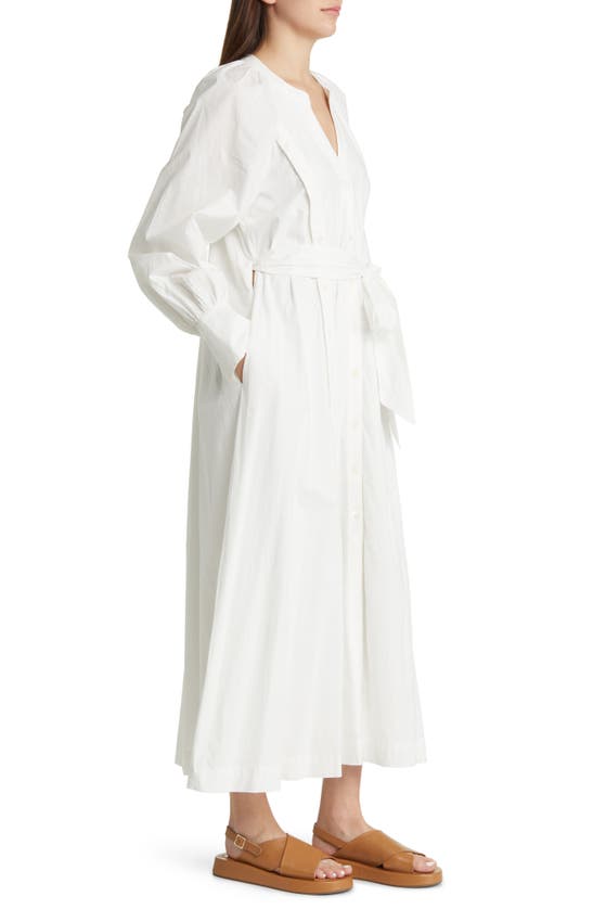 Free People Charlie Long Sleeve Shirtdress In White