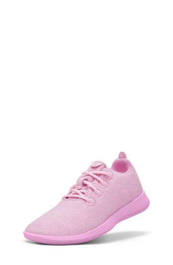 Allbirds Kids' Sm Wool Runner Sneaker In Buoyant Pink/buoyant Pink