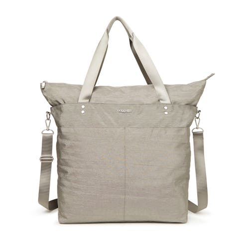 Baggallini Large Carryall Crossbody Tote Bag In Sterling Shimmer