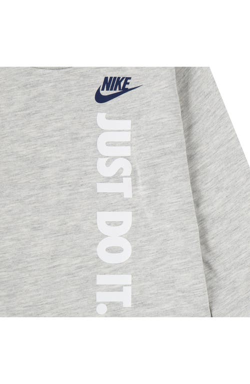 Shop Nike Just Do It Long Sleeve Graphic T-shirt & Joggers Set In Midnight Navy