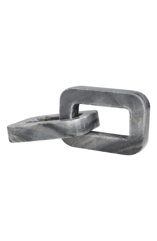 Vivian Lune Home Marble Chain Sculpture In Grey