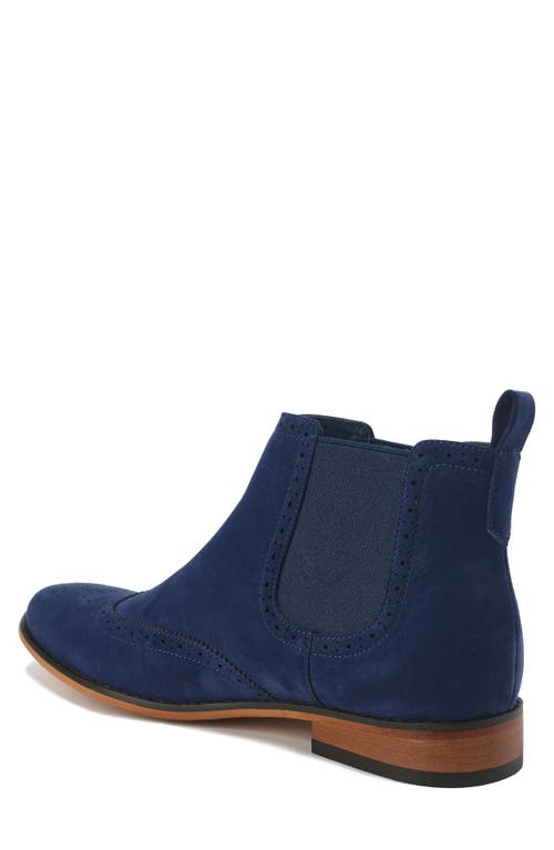 Gino Vitale Wingtip Chelsea Boot In Blue