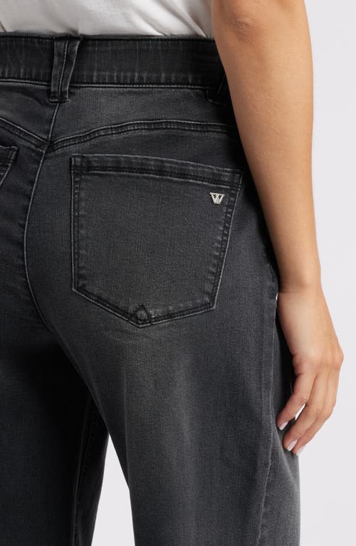 Wit & Wisdom Sam 'ab'solution High Waist Wide Leg Jeans In Washed Black