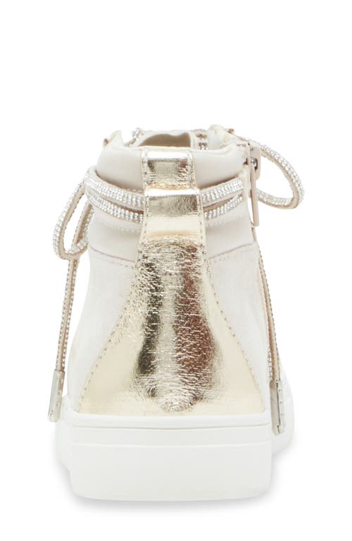 Steve Madden Kids' Jtrickky High Top Sneaker In Gold