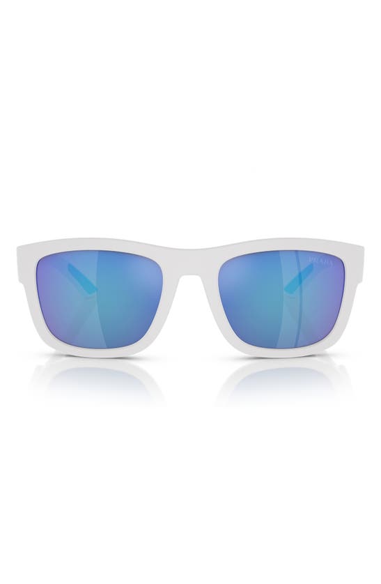 Prada 56mm Pillow Sunglasses In Natural White
