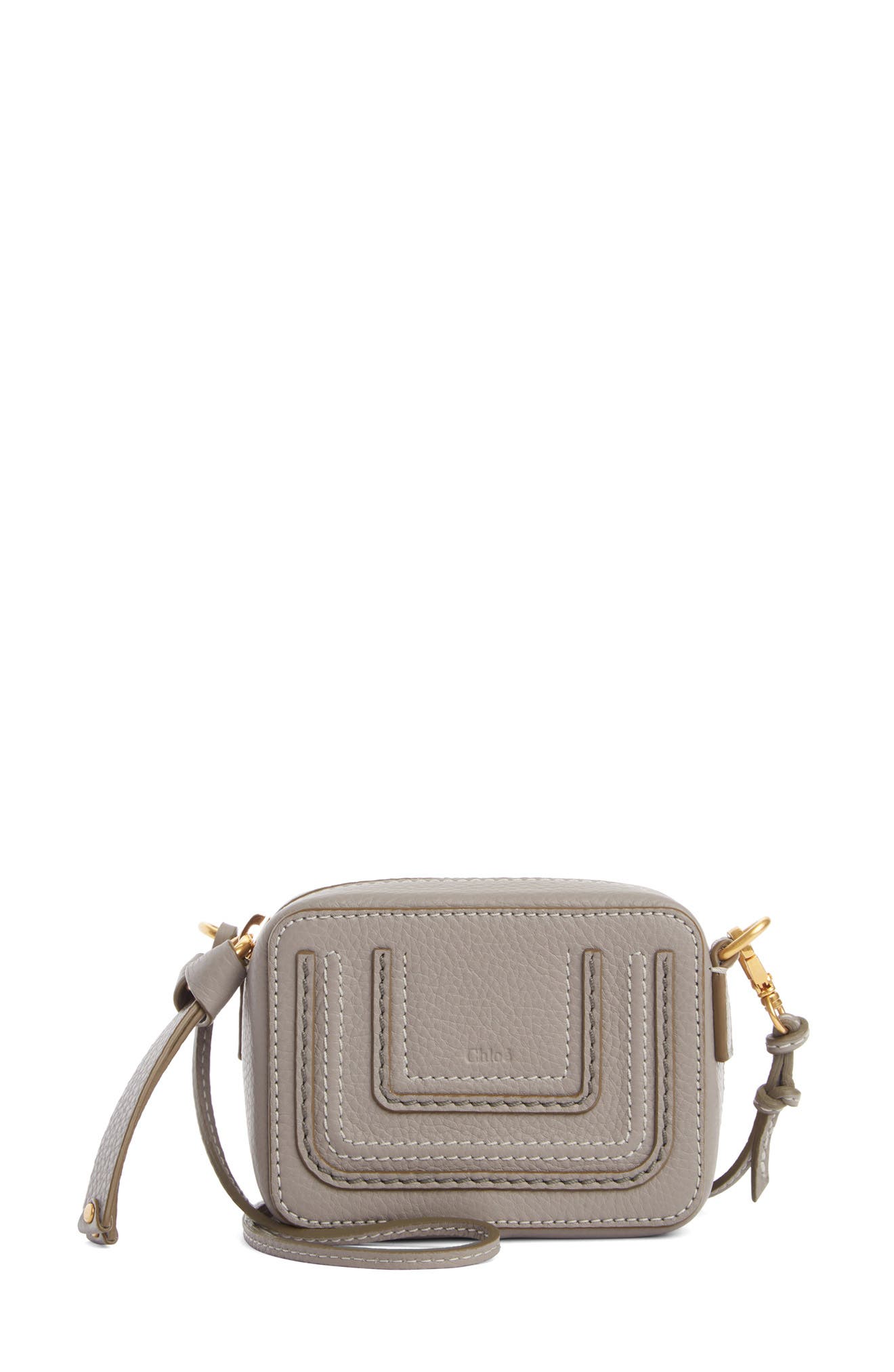 grey leather crossbody purse