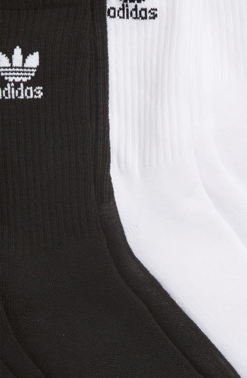 Shop Adidas Originals Adidas Kids' Trefoil 6-pack Crew Socks In White/black