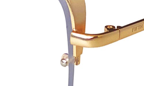 Fifth & Ninth Sunday 58mm Aviator Blue Light Blocking Glasses In Gold/clear
