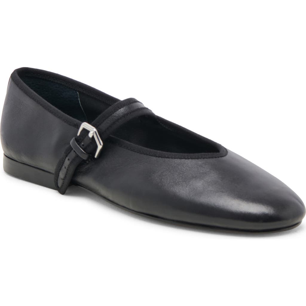 Dolce Vita Roslyn Mary Jane Flat In Black Leather