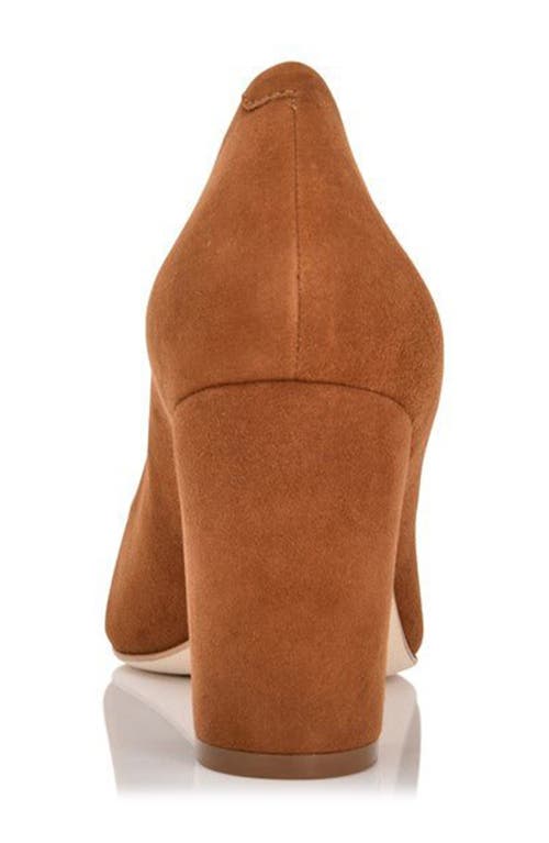 Joan Oloff Riley Pointed Toe Pump In Autumn Kid Suede