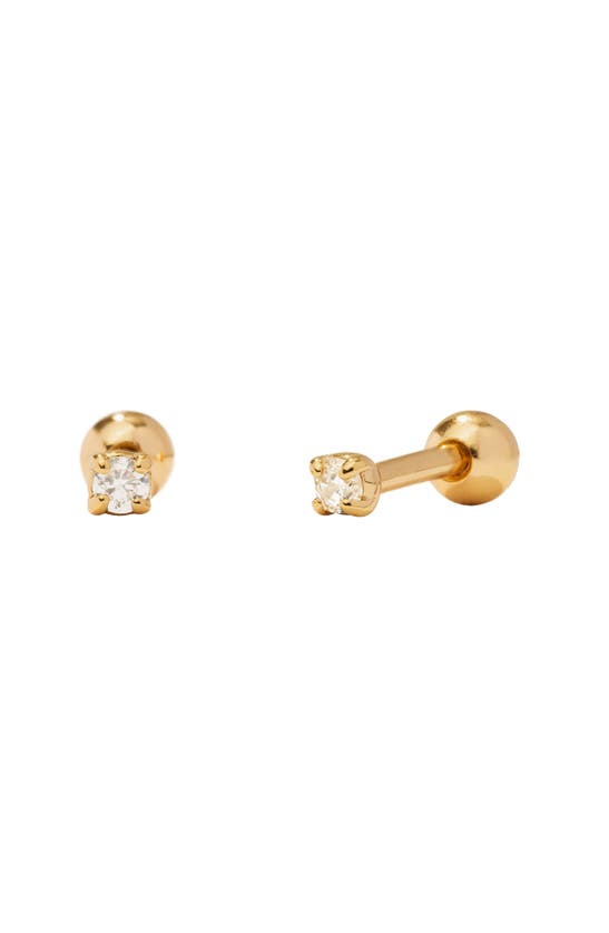 Shop Made By Mary Live In Mini Cubic Zirconia Stud Earrings In Gold
