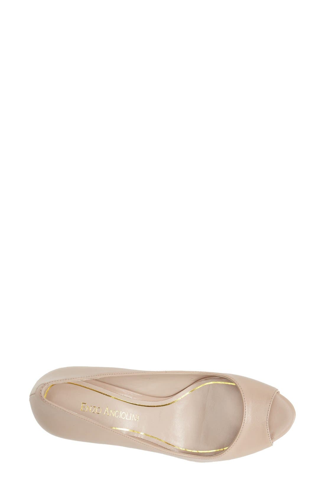 enzo angiolini peep toe pumps