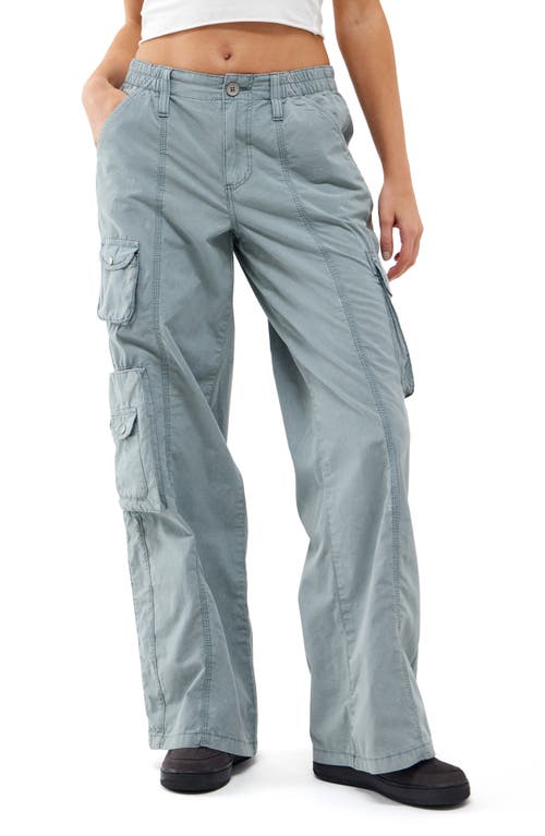 Y2K Cotton Cargo Pants in Slate Blue