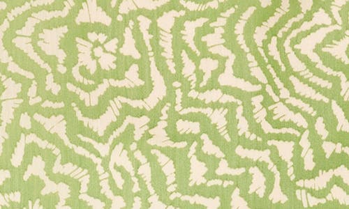 Vince Camuto Abstract Floral Top In Salted Lime