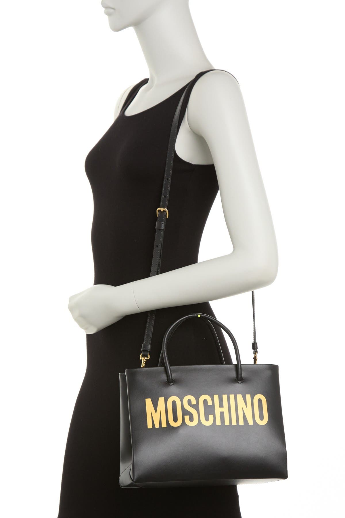 MOSCHINO | Logo Leather Tote Bag 