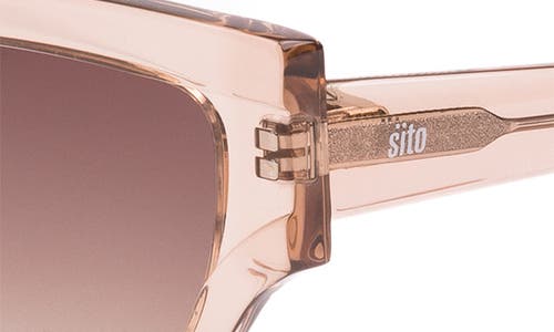 Shop Sito Shades Allnighter 56mm Gradient Standard Cat Eye Sunglasses In Sirocco/rosewood Gradient