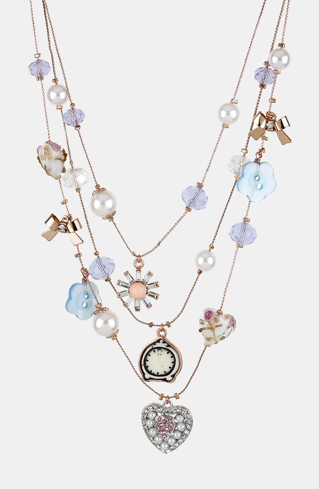 Betsey Johnson 'Vintage Bow' Multistrand Necklace | Nordstrom
