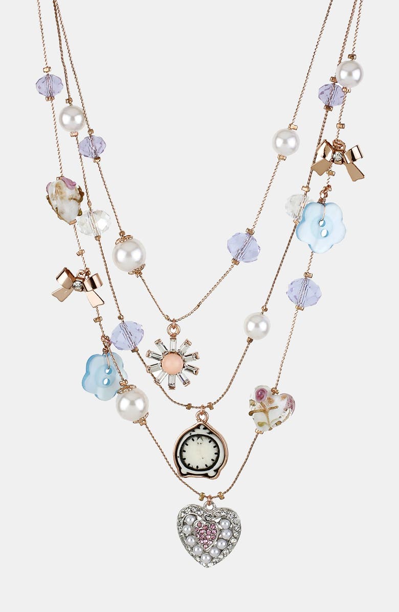 Betsey Johnson 'Vintage Bow' Multistrand Necklace | Nordstrom