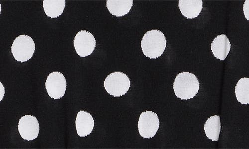 Shop Dolce & Gabbana Dolce&gabbana Polka Dot Jacquard Virgin Wool & Silk Sleeveless Sweater In Nero/bianco