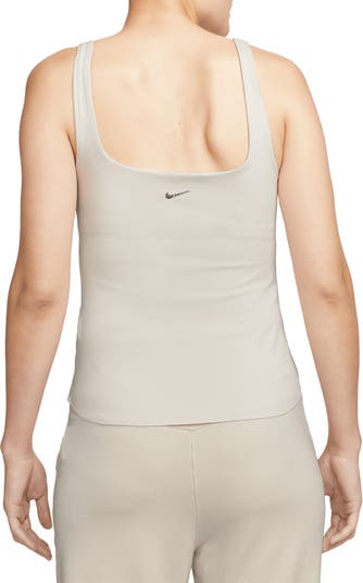 Nike Yoga Luxe Infinalon Crop Sleeveless T-Shirt Red