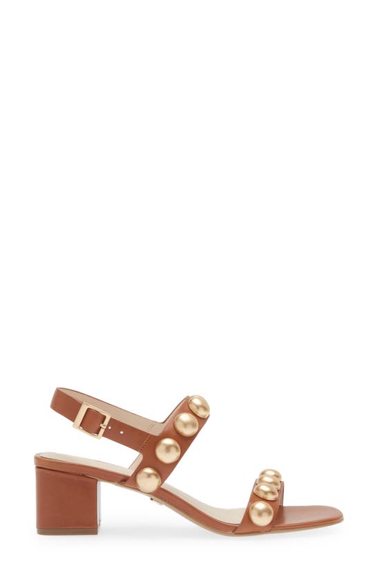 Shop Cecelia New York Rally Slingback Sandal In Cognac Oilded Leather