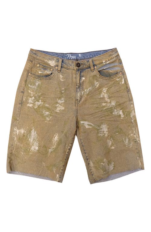 Shop Prps Logan Denim Shorts In Beige