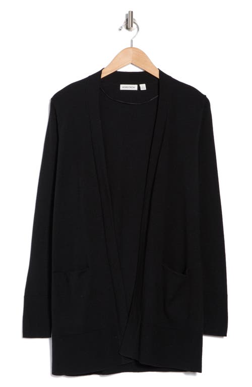 Nordstrom Open Front Cardigan In Black