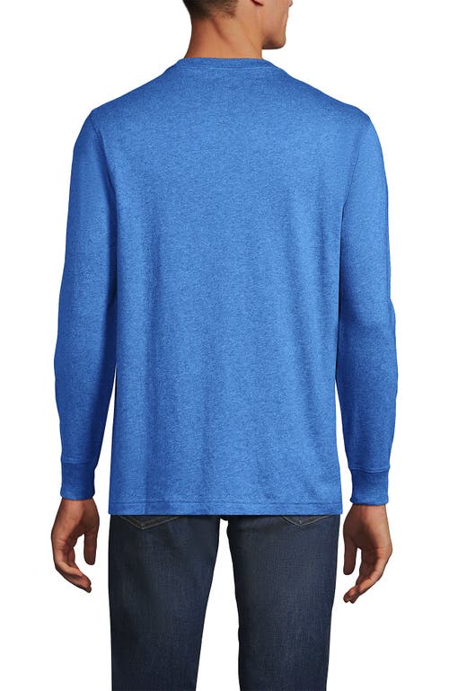 Shop Lands' End Super-t Long Sleeve T-shirt In Bermuda Blue Heather