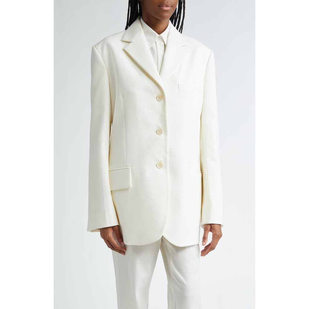 Shop Proenza Schouler Archer Single Breasted Stretch Twill Blazer In Wax