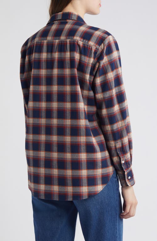 Shop Frank & Eileen Eileen Relaxed Button-up Shirt In Rust/navy/red Plaid