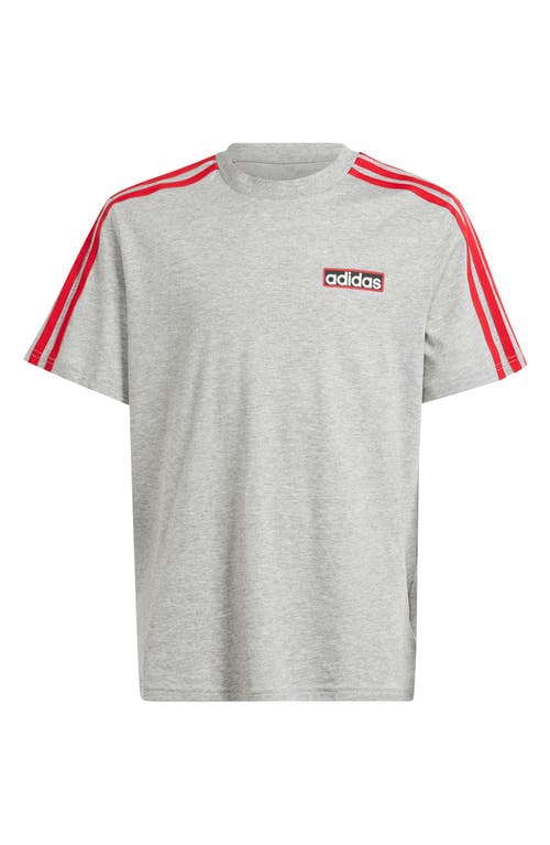 adidas Kids' Adibreak Graphic T-Shirt in Grey Heather/Scarlet at Nordstrom