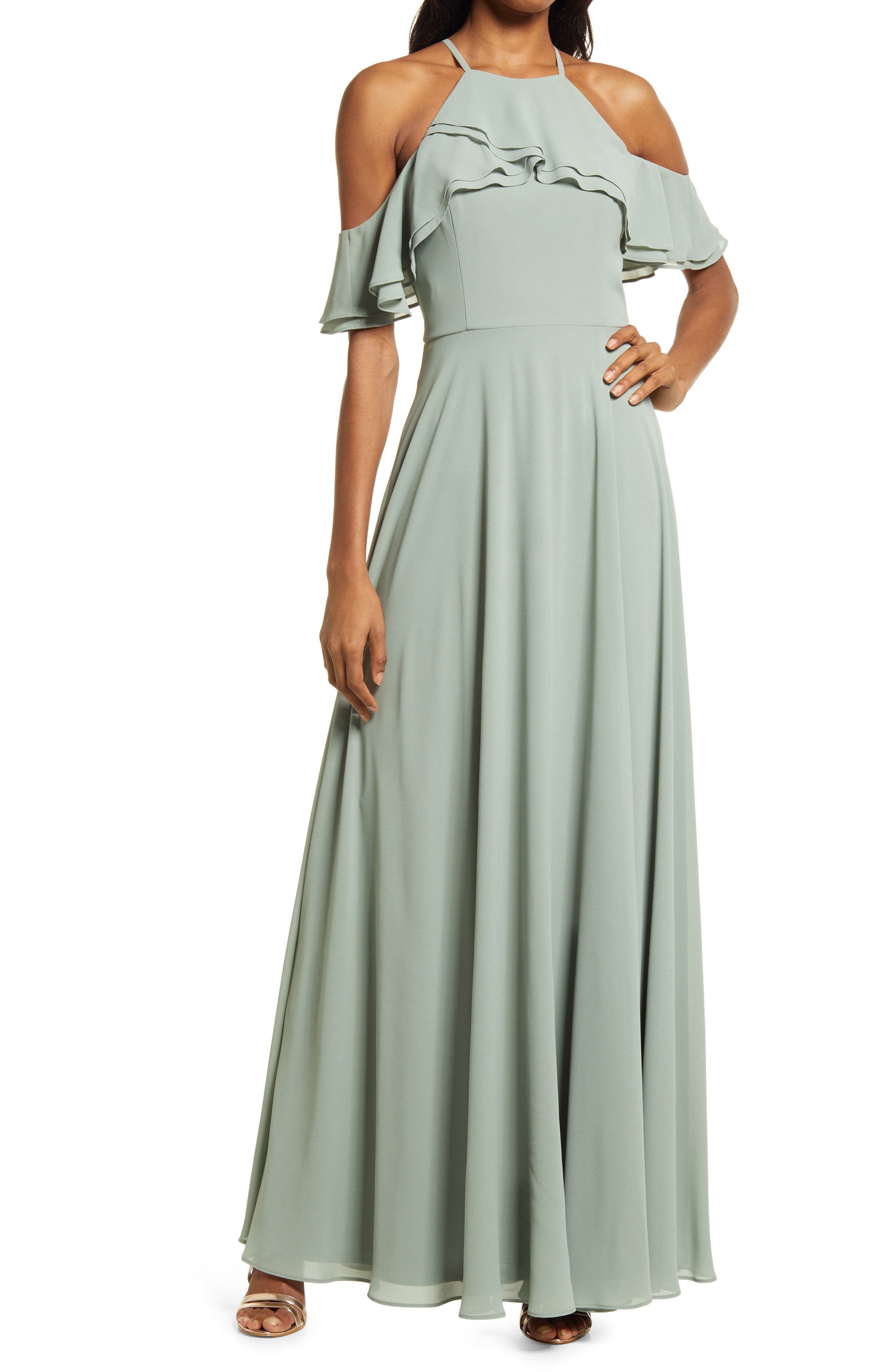 sage green day dress