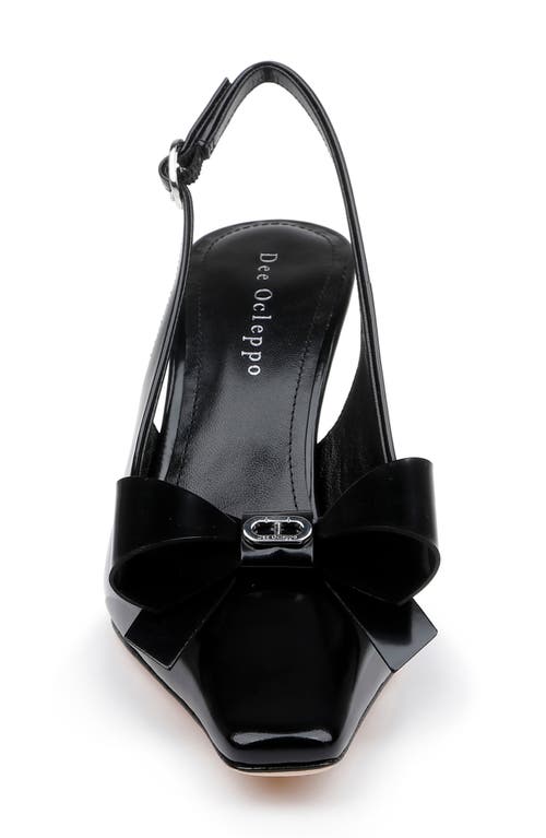 Shop Dee Ocleppo Coronado Slingback Pump In Black Leather