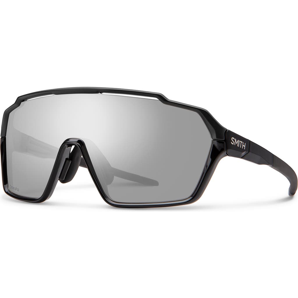 Smith Shift Mag 99mm Shield Sunglasses In Black/chromapop Platinum