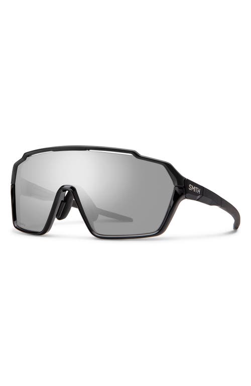 Smith Shift Mag 99mm Shield Sunglasses in Black/Chromapop Platinum at Nordstrom