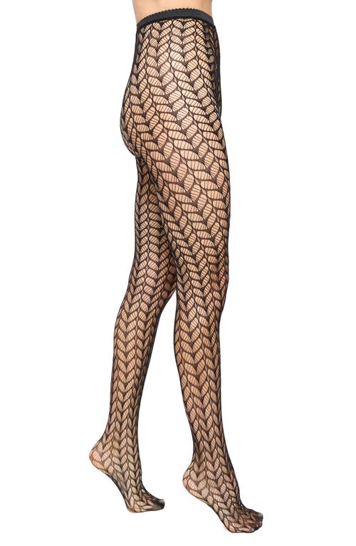 Stems Chevron Fishnet Tights in Black at Nordstrom