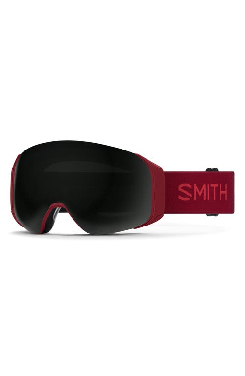 Shop Smith 4d Mag™ 154mm Snow Goggles In Sangria/chromapop Sun Black