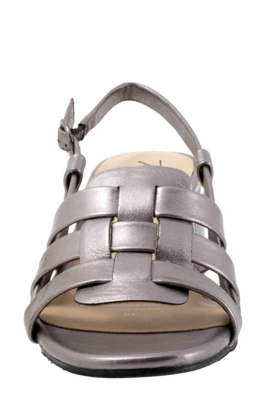 Shop Trotters Luna Slingback Sandal In Pewter Metallic