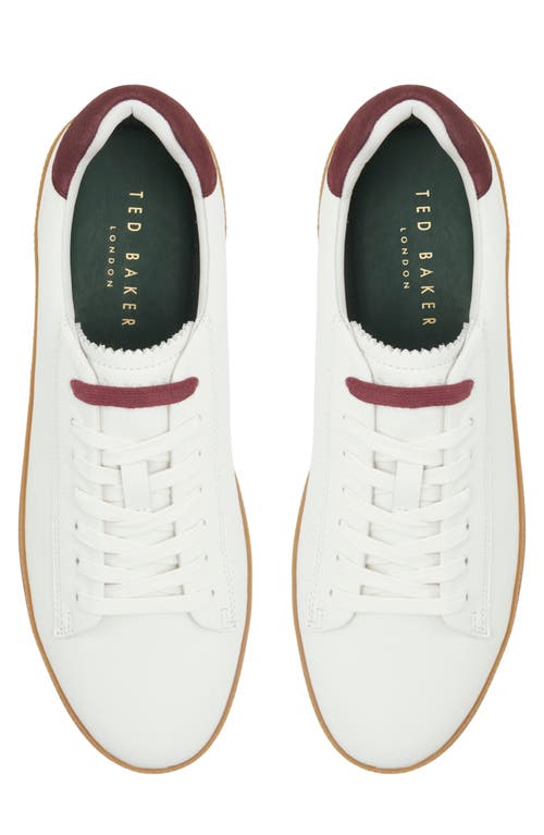 Shop Ted Baker Westwood Sneaker In White/gum