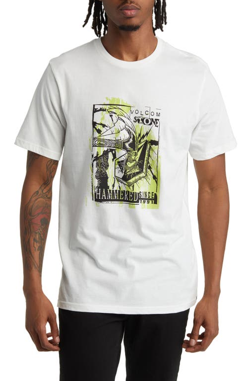 Volcom Hammered Graphic T-Shirt in Off-White