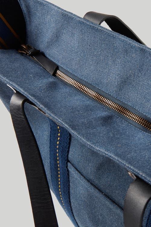 Shop Robert Talbott Freeman Canvas Tote Bag In Denim Blue