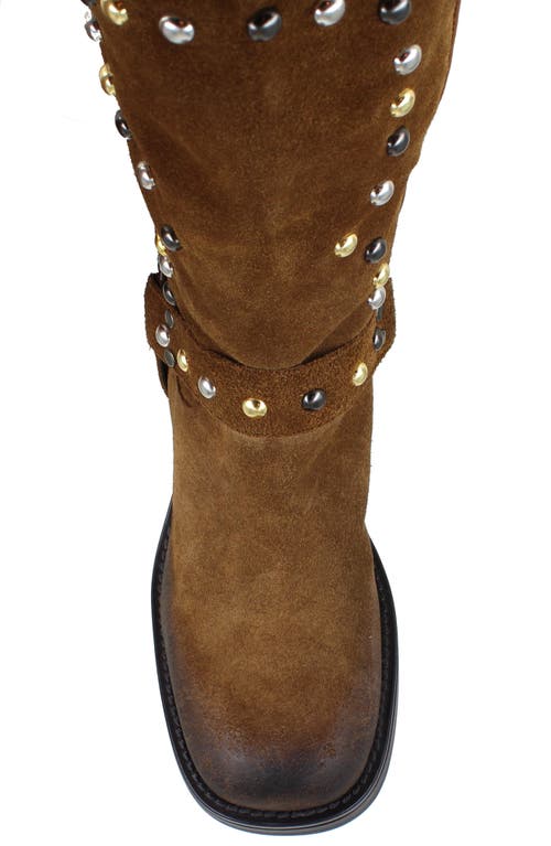 Ziginy Cinnia Studded Water Resistant Boot In Tan