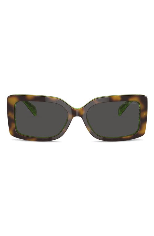 Michael Kors Corfu 56mm Rectangular Sunglasses in Dark Grey at Nordstrom
